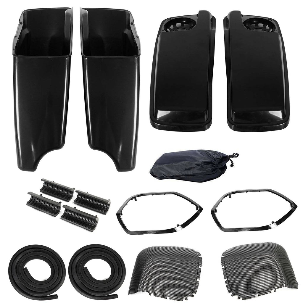 Stretched Extended Hard Saddlebags with Speaker Lid for Harley (2014–Present)