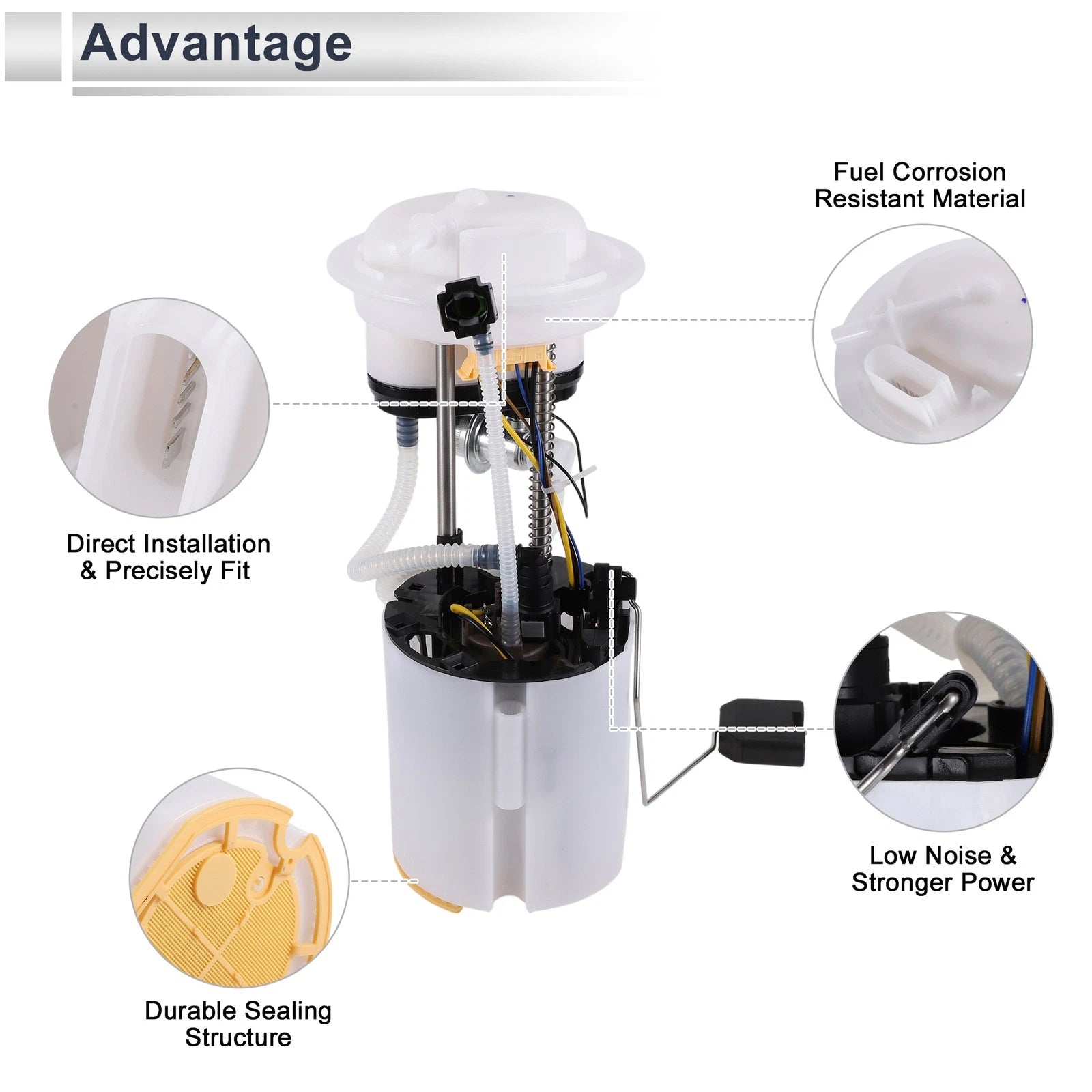 Fuel Pump Assembly for Volkswagen Passat 1.8L A/T R-Line Sedan (2016) No. 3C0919051AJ