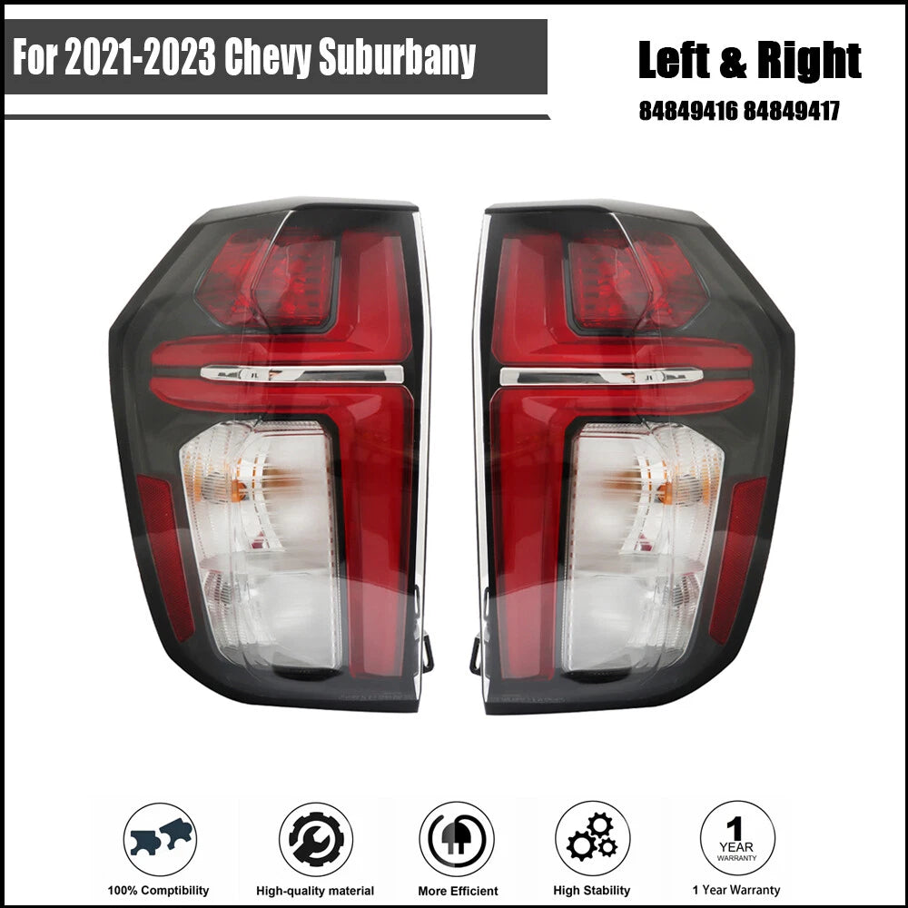 Set of 2 LED Tail Light Assemblies for Chevy Suburban/Tahoe (2021–2023)