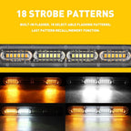 2X Amber/White LED Emergency Strobe Lights for Truck ATV (12-24V)