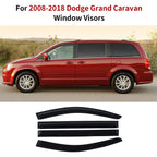 Set of 4 Window Visors for Chrysler Town & Country (2008–2016) & Dodge Grand Caravan (2008–2018)