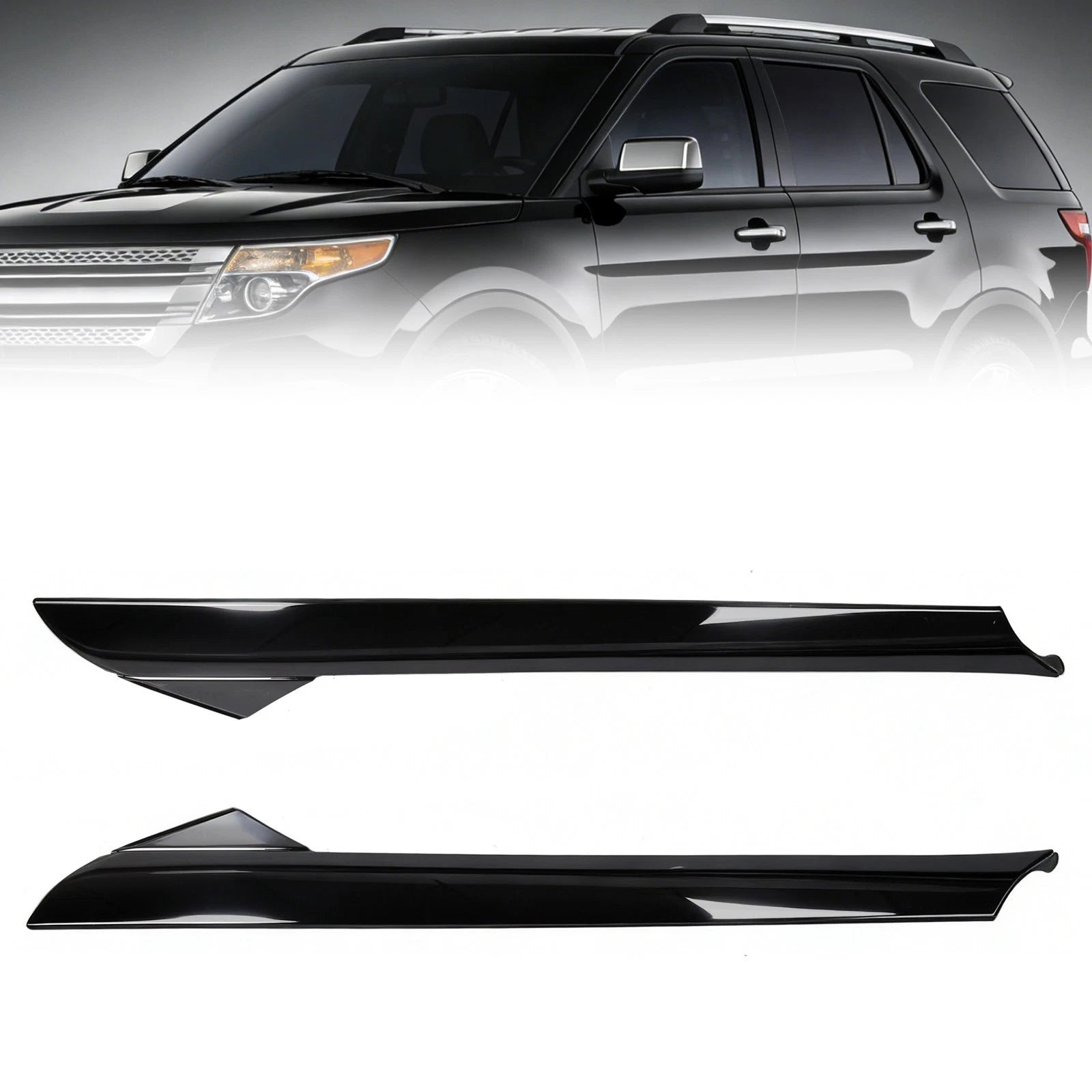 Set of 2 Windshield Outer Trim Pillar Molding for Ford Explorer (2011–2019)