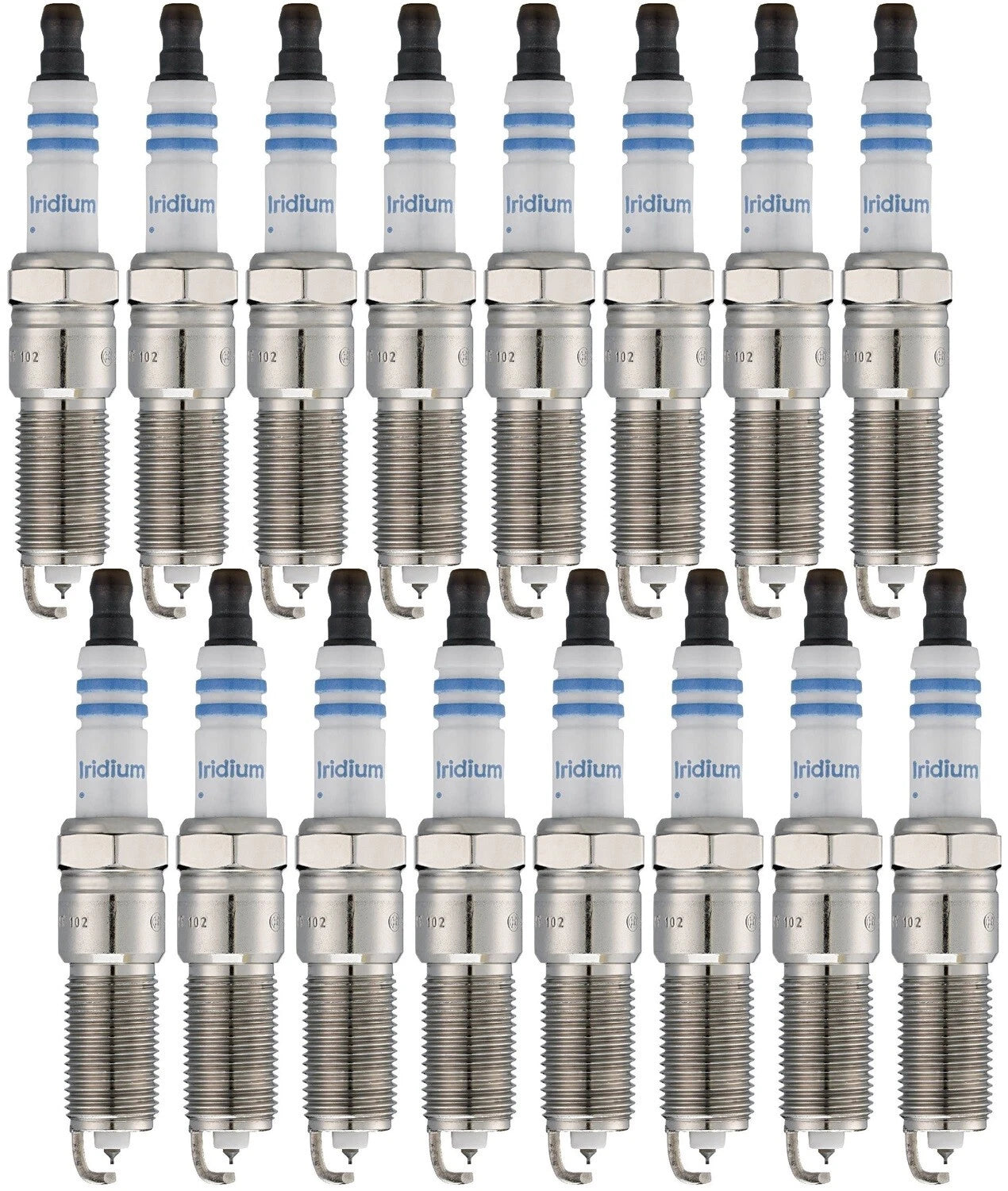 Set of 16 Double Iridium Spark Plugs for Dodge Aspen Magnum 5.7 V8 (2007–2009)
