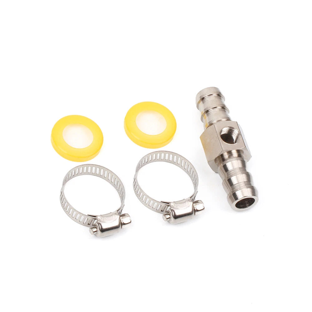 Fuel Pressure Gauge Sensor T-Fitting Adapter 1/2" with 1/8-27 NPT Port