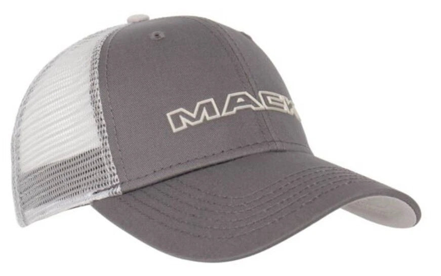 Mack Trucks 3D Wordmark Logo Dark Grey Mesh Snapback Cap/Hat