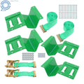 Set of 4 E Track Wheel Chocks for E Track Ratchet Straps