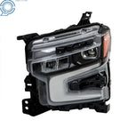 Driver Side Headlight for Chevy Silverado 1500 (2022–2024) Black LED DRL
