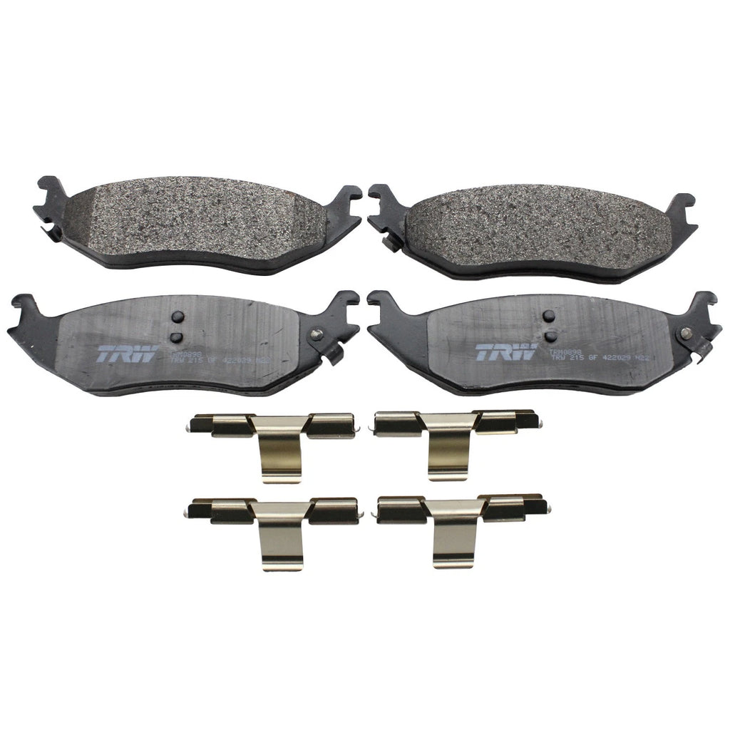 DuraGo Rear Rotors & TRW Pro Semi-Metallic Disc Brake Pad Kit for Ram 1500 Classic (2019–2023)