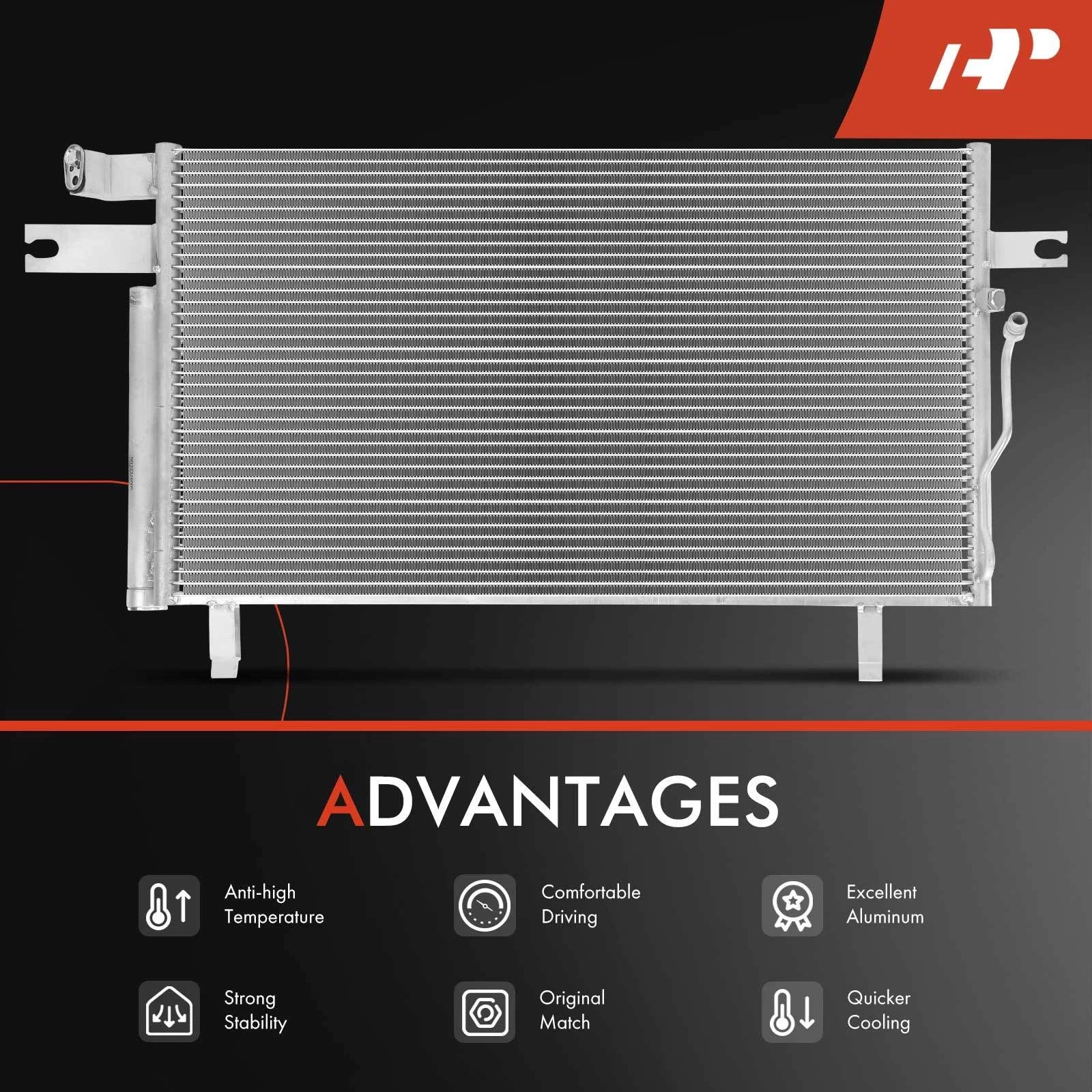 A/C condenser with receiver drier & bracket for Nissan Pathfinder (2001-2004)
