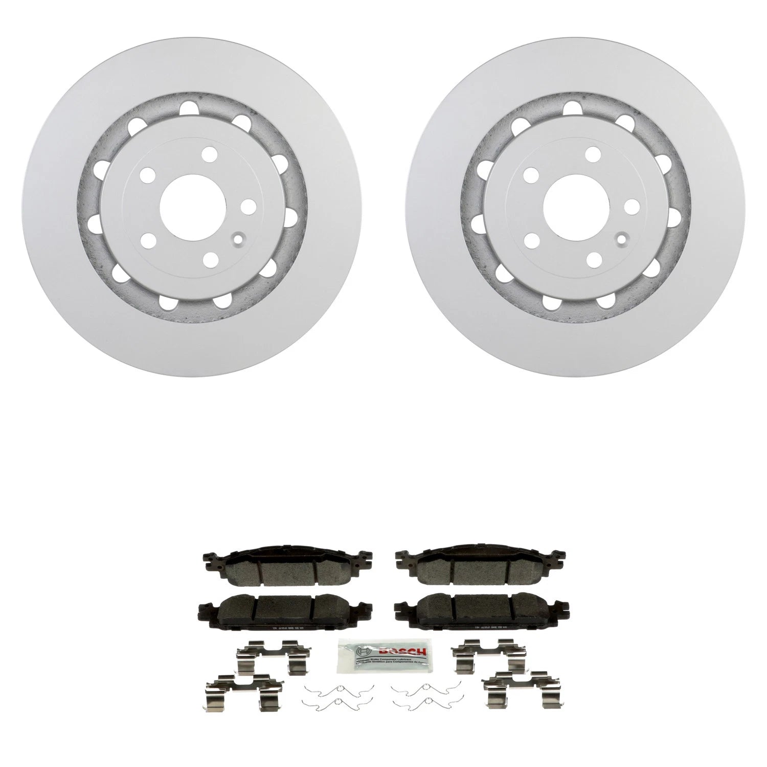 Set of 4 Bosch Blue Ceramic Disc Brake Pads & 352mm Rotors for Ford Explorer (2015–2019)