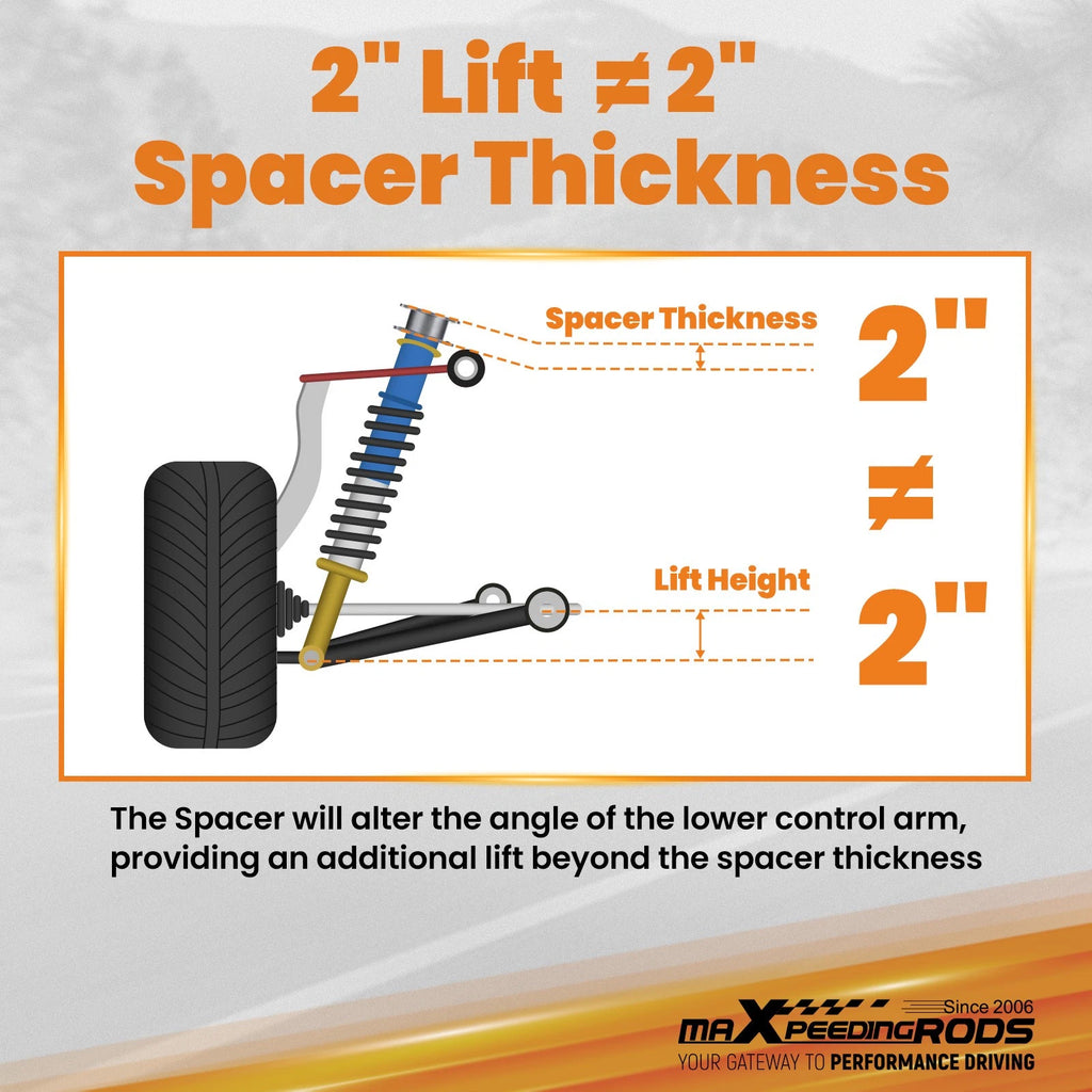 2" Strut Spacer Lift Kit for Honda Element (2003–2011)