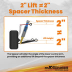 2" Strut Spacer Lift Kit for Honda Element (2003–2011)