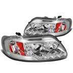 Halo Rings LED DRL for Ford F150 (1997–2003) Chrome Amber Projector Headlights