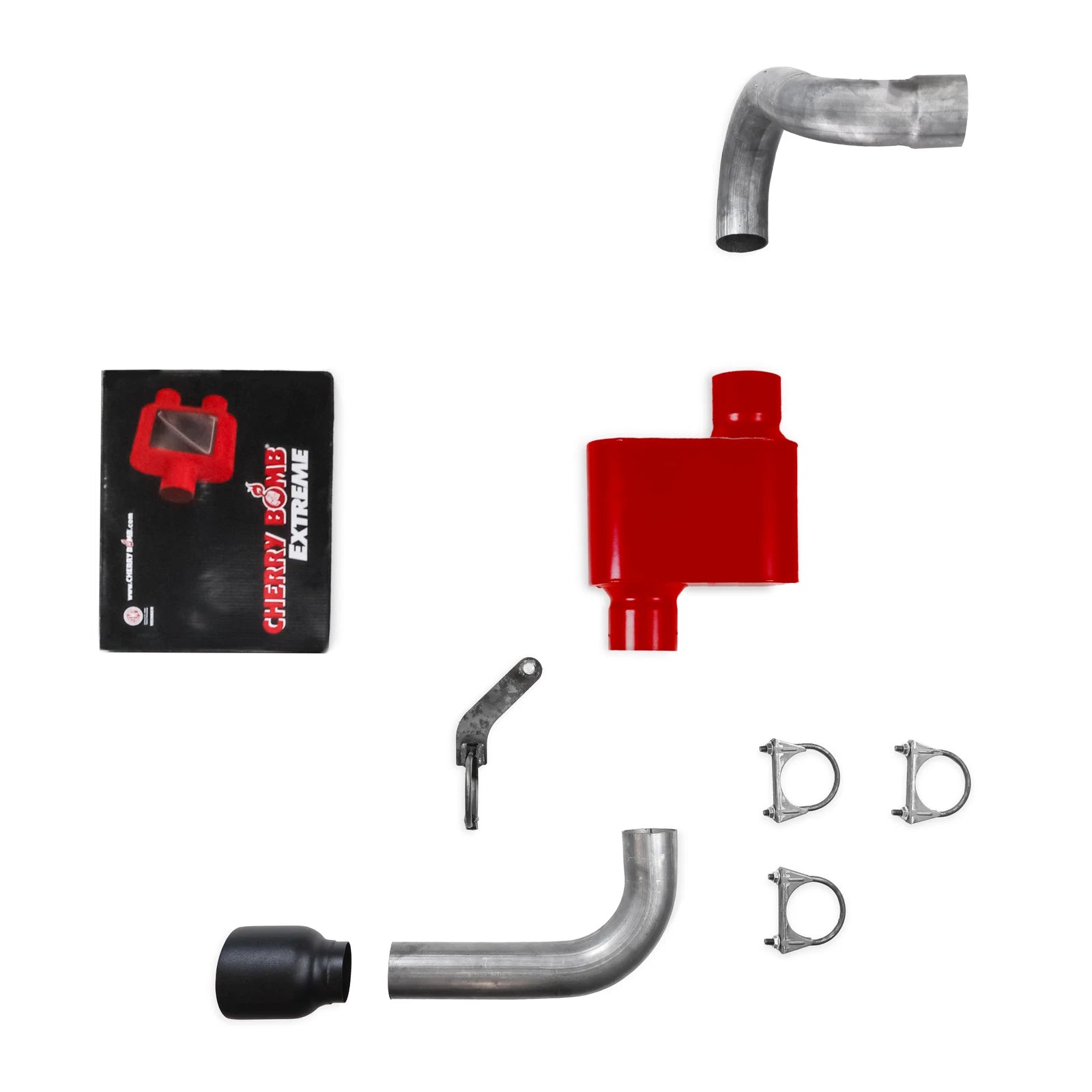 2.5" Single Exhaust Kit for Jeep Wrangler (2018–2025) Cherry Bomb DBL Wall Tip