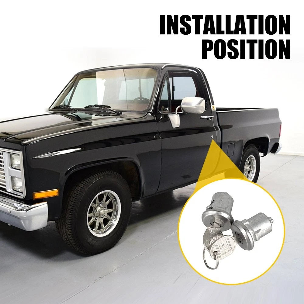 2Pcs Door Lock Cylinder for GMC Truck 1500 2500 3500 (1965–1987)