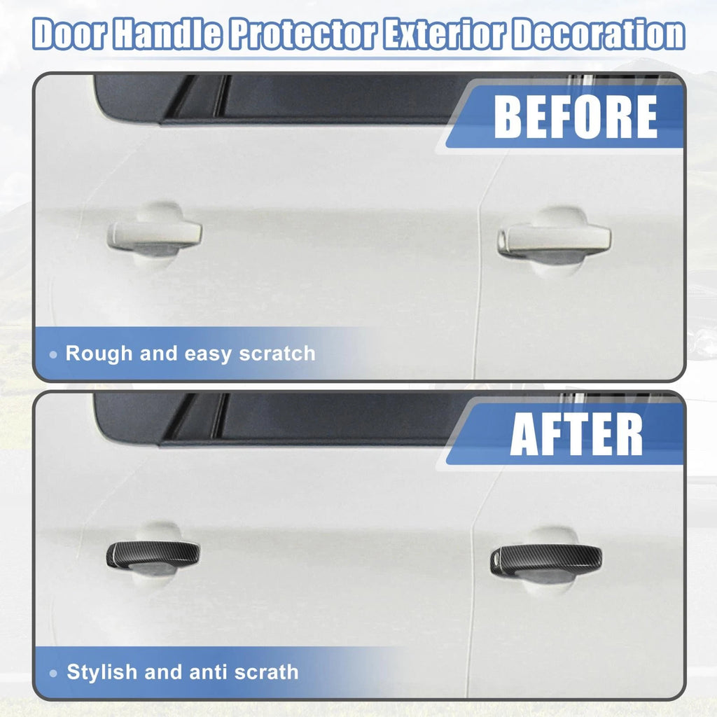 8 Pcs Carbon Fiber Door Handle Cover Trim w/ Key Hole for Subaru WRX STi (2015–2021)