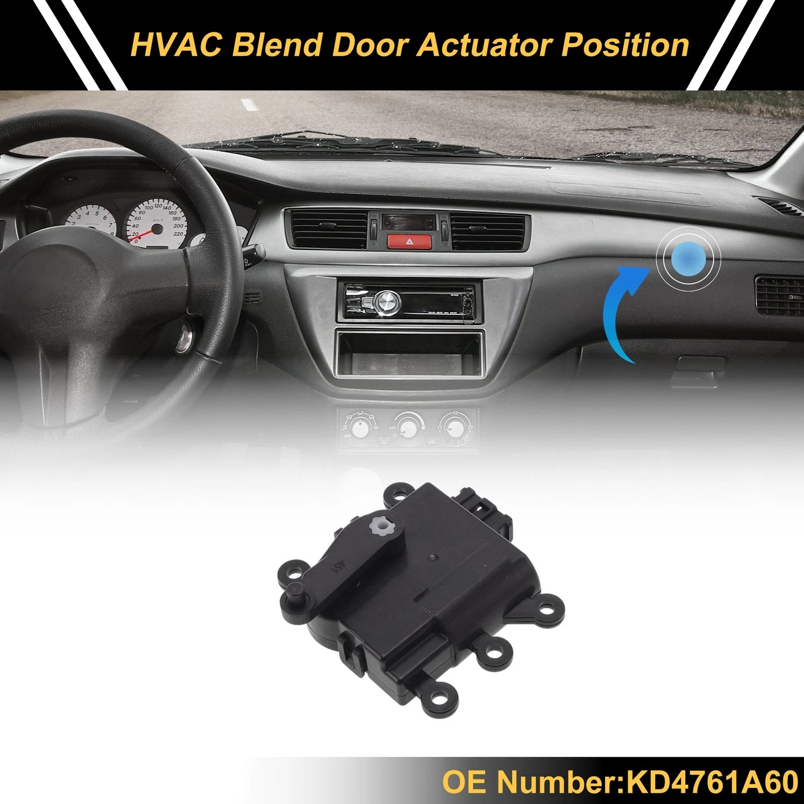 HVAC Heater Blend Door Actuator for Mazda 3 (2013–2019) No.KD4761A60