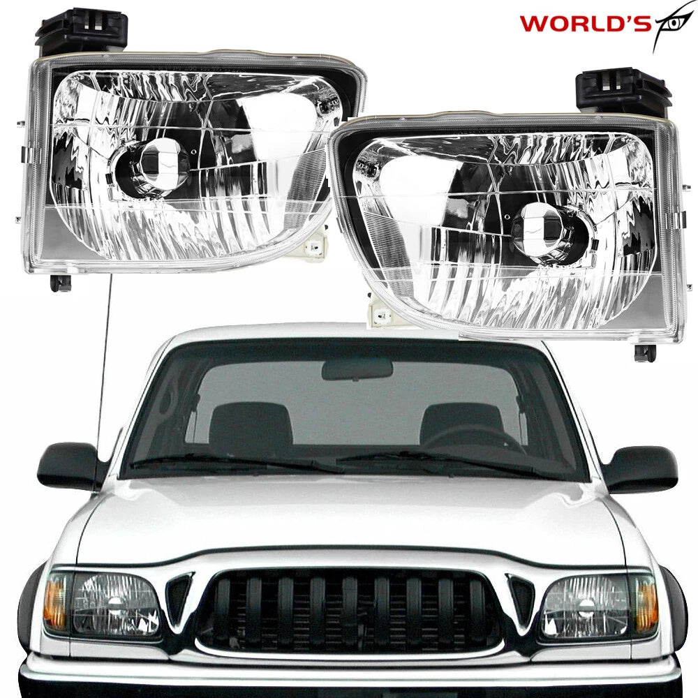 Headlights Pair for Toyota Tacoma (2001–2004) White