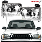 Headlights Pair for Toyota Tacoma (2001–2004) White