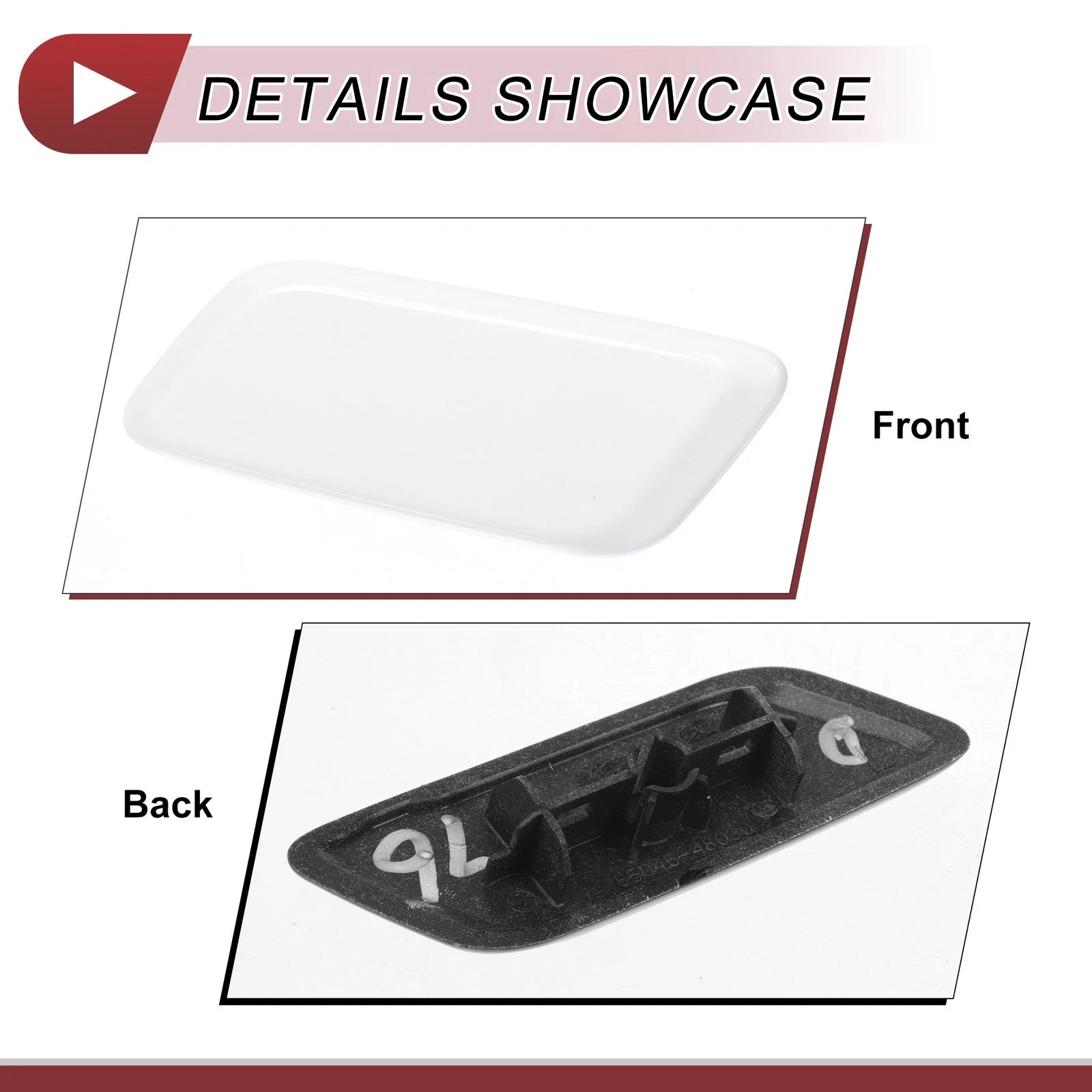 Front Left Washer Nozzle Cover Cap for Lexus RX350 (2012–2014) White