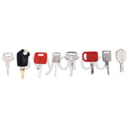 Set of 7 Ignition Keys for Case, JD, Cat, Komatsu, Bobcat