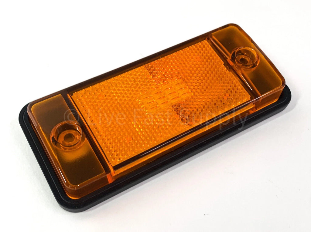 Front Amber LED Side Markers with Low Bezels for Ford Bronco (1970–1977)