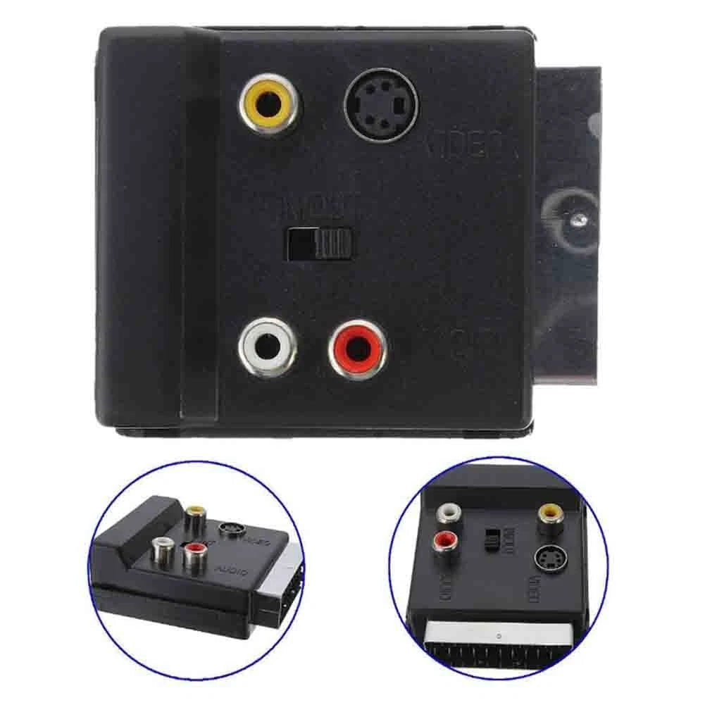 Scart to RCA S-Video Adapter for (Plastic Metal Housing)