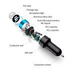 Dual USB Fast Charger Adapter for Car (QC3.0, 12-24V)