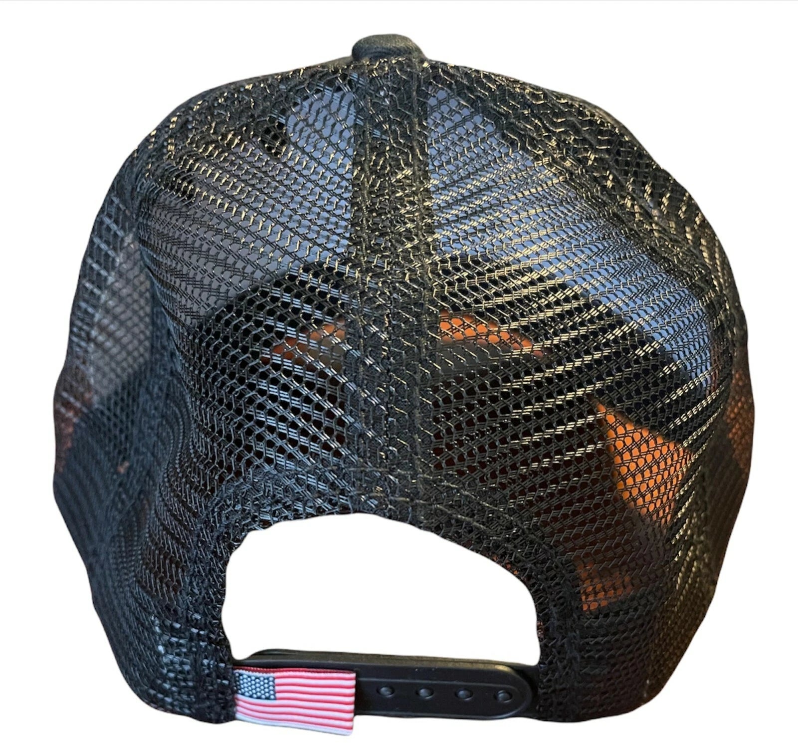 Caterpillar Classic Black Mesh Cap with Flag