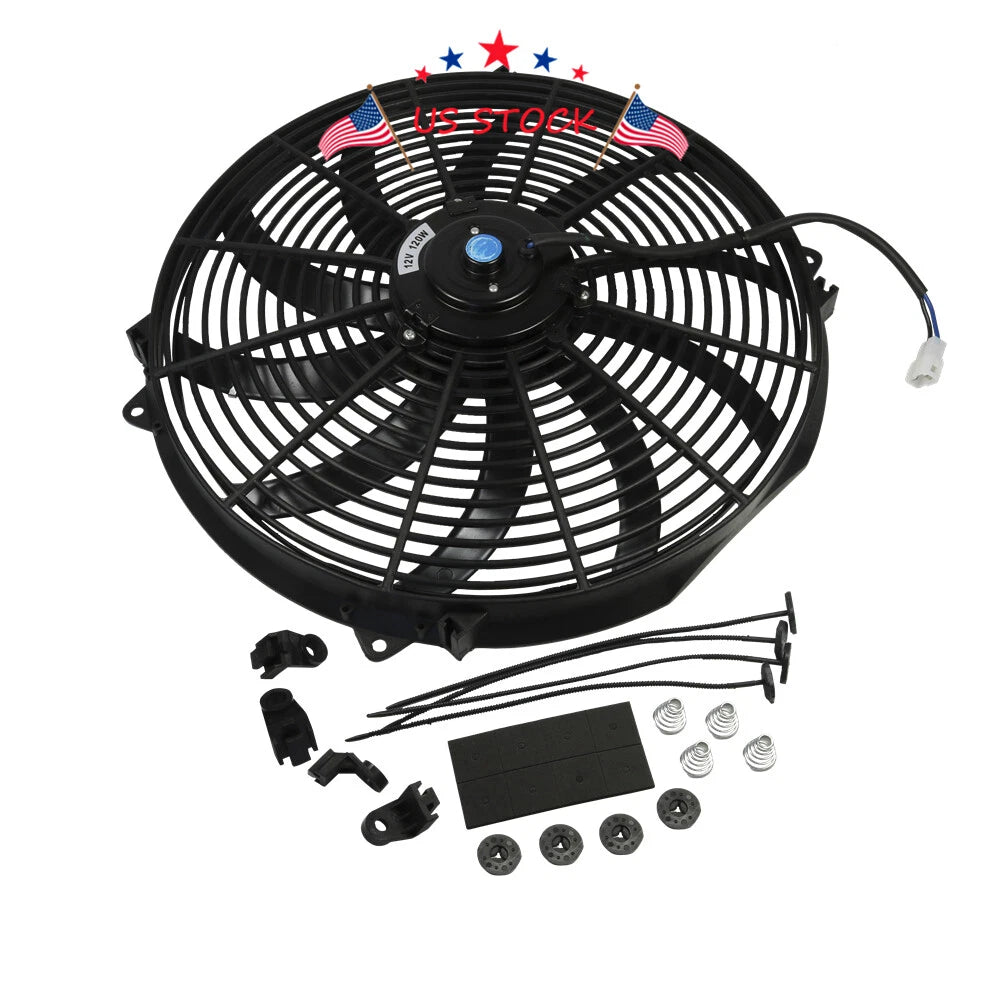 16 Inch Slim Electric Radiator Cooling Fan with Mount Kit