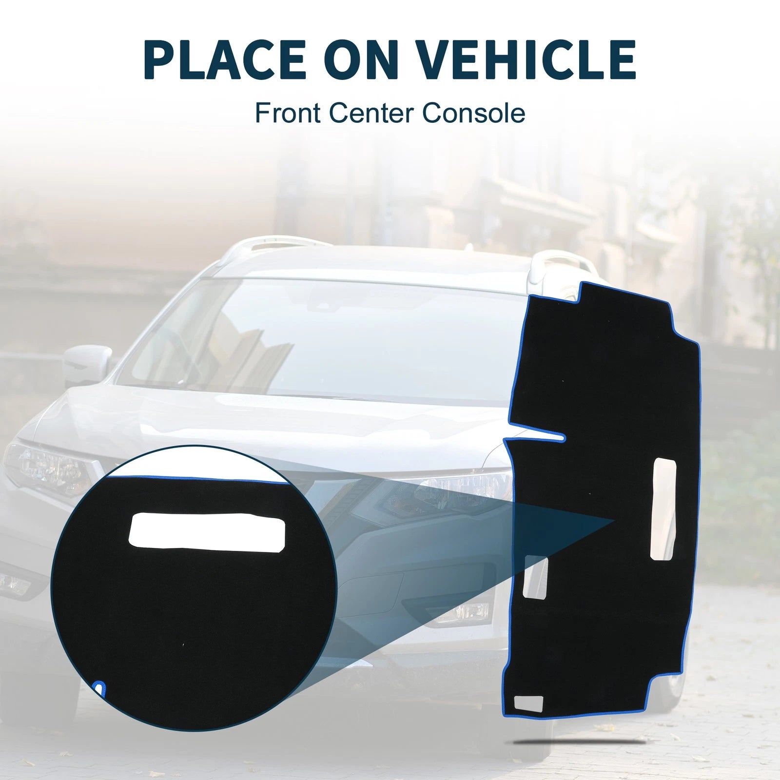 Dashboard Cover Mat for Nissan Serena C28 (2015–2024) Black Blue Set