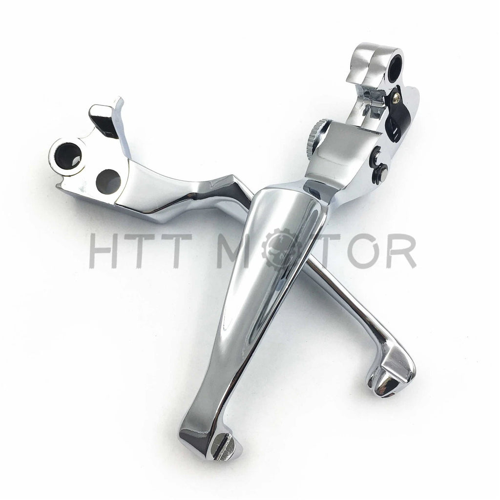 Chrome Skull Adjustable Brake Clutch Levers for Harley Electra Glide Road King (1996–2007)