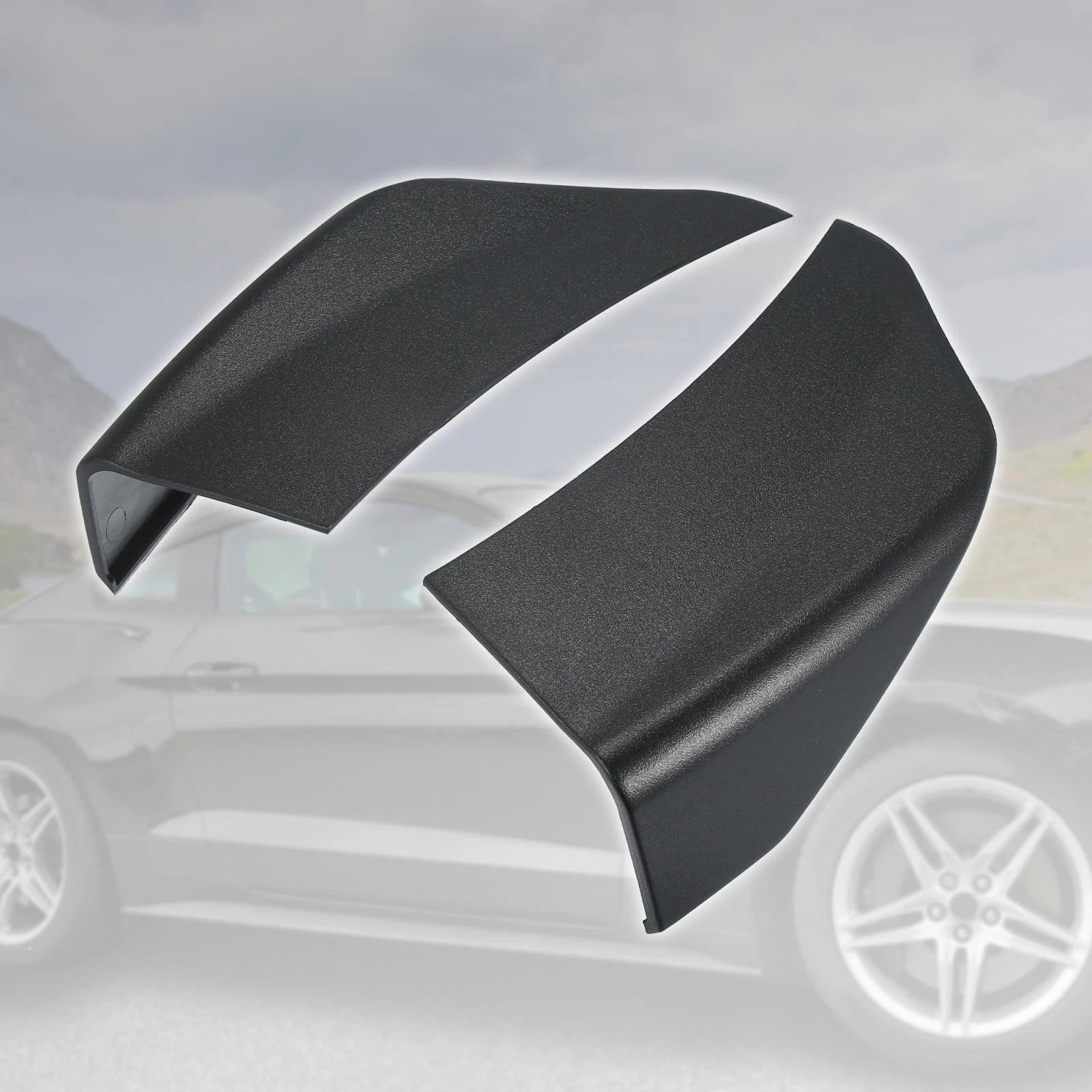 2pcs Front Side Bumper Corner Spoiler for Ford Mustang (2015–2020) Black