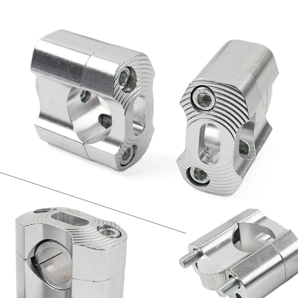 7/8 to 1-1/8 Handlebar Fat Bar Mount Clamps Risers for Dirt Pit Bike ATV
