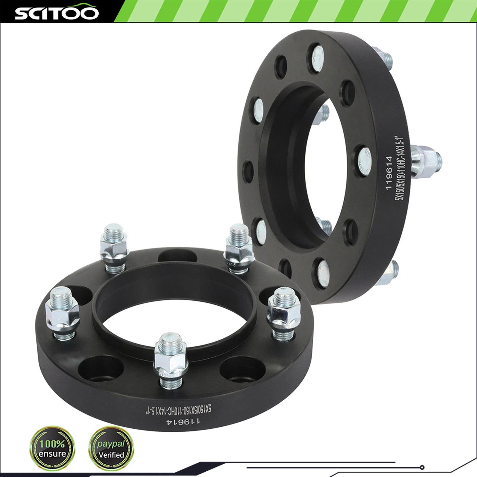 2Pcs Wheel Spacers 5x150 1" 14x1.5 for Toyota Tundra Land Cruiser Sequoia