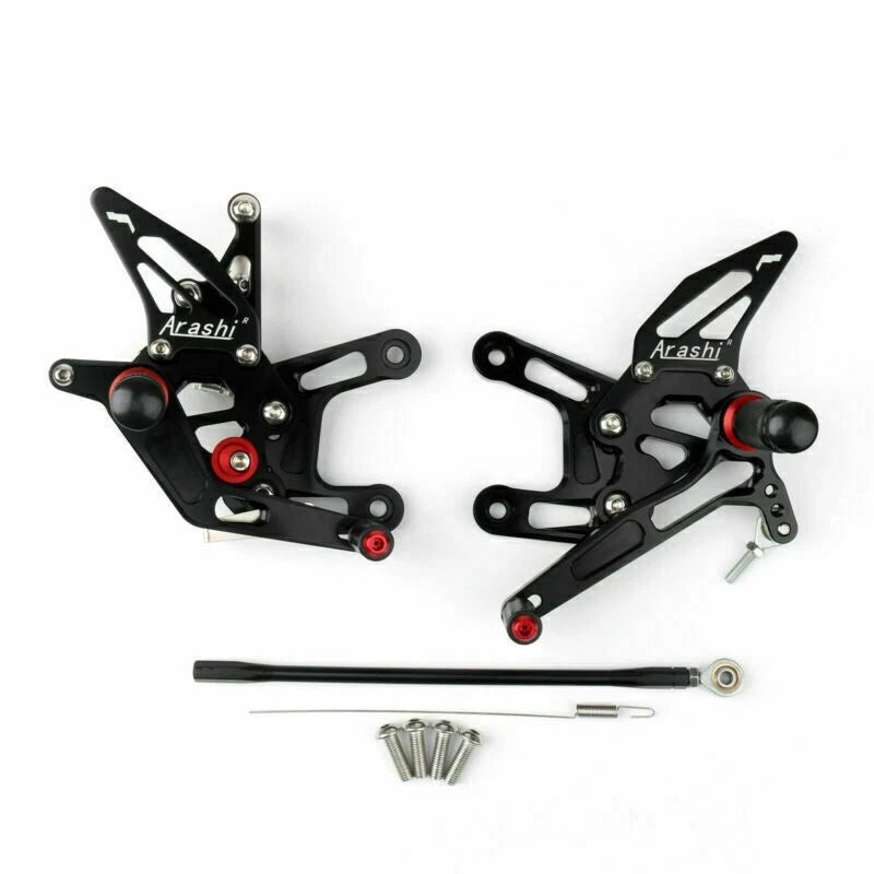 Black Racing Rearsets Footpegs for Kawasaki Ninja ZX10R ZX1000 (2011–2015) #8