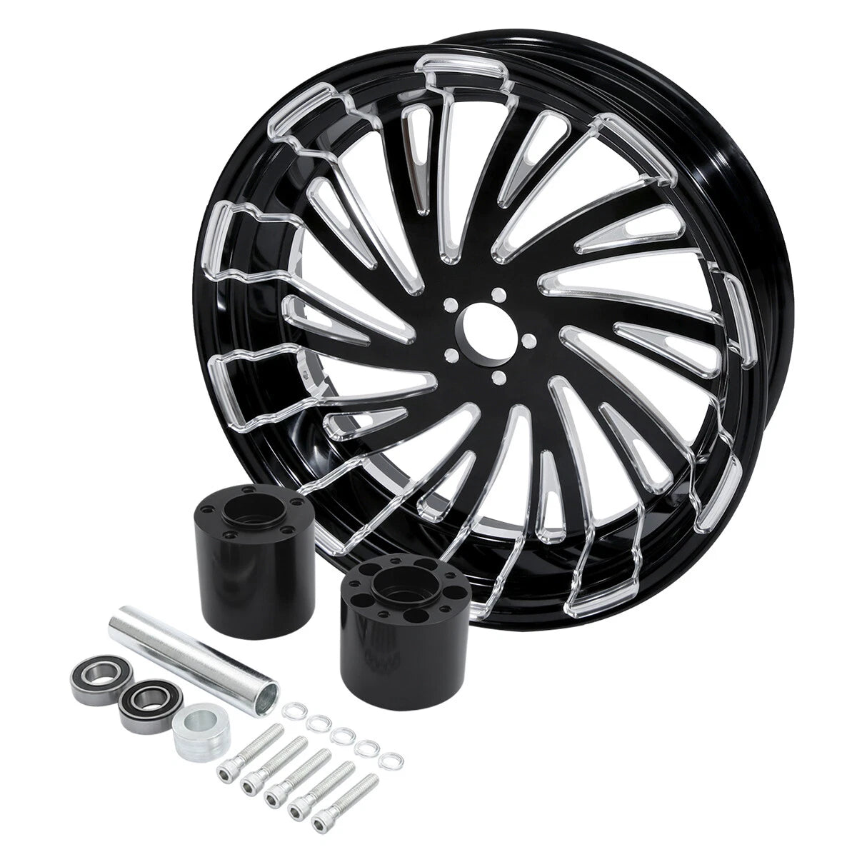 Set of 2 Wheels for Harley Electra Glide (2009–2025) - 21" Front, 18" Rear