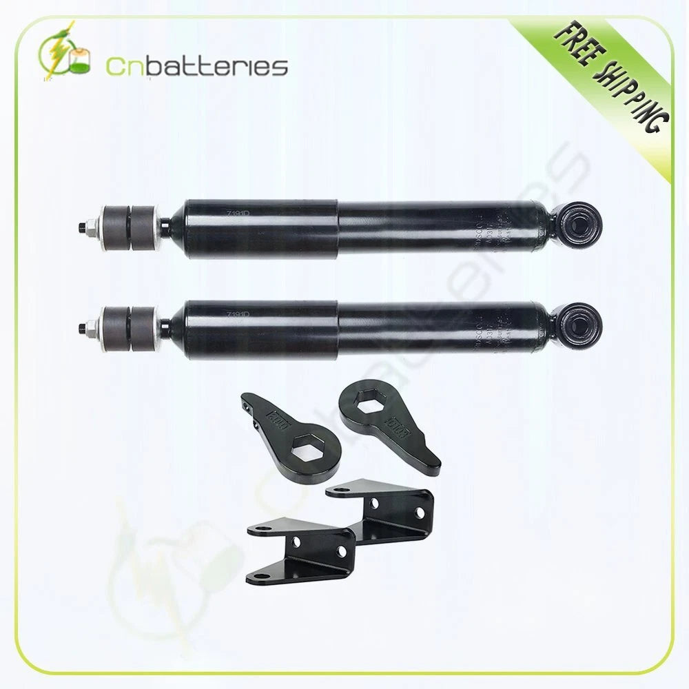 Set of 2 Torsion Bar Keys & Front Shocks Struts for Silverado Sierra 2500 HD