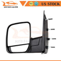 Driver Side Folding Manual Black Mirror for Ford E150-E550 Van (2002–2008)