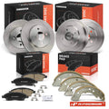 Set of 4 Disc Brake Rotors & Ceramic Pads for Nissan Versa (2012–2019)