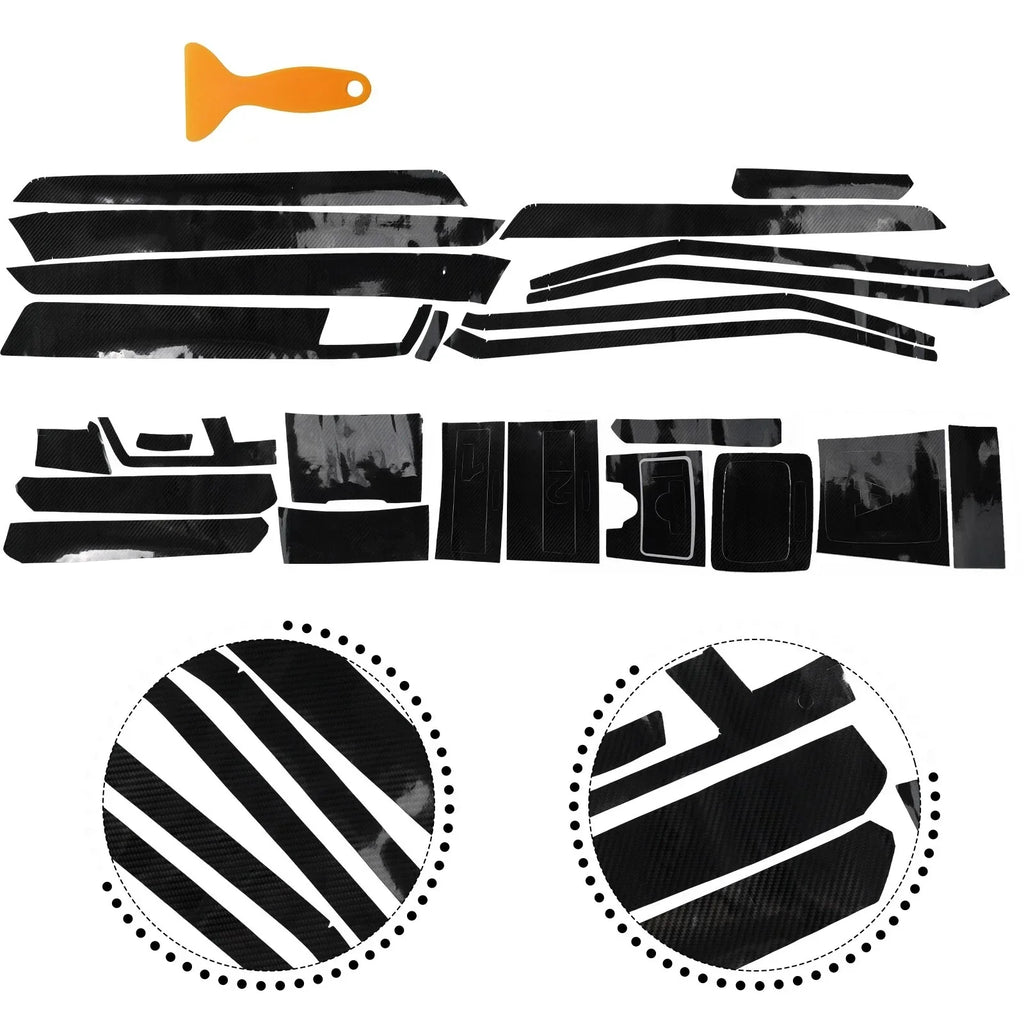 1 x Carbon Fiber Interior Trim Decals for Mercedes E-Class W212 (2009���2016)