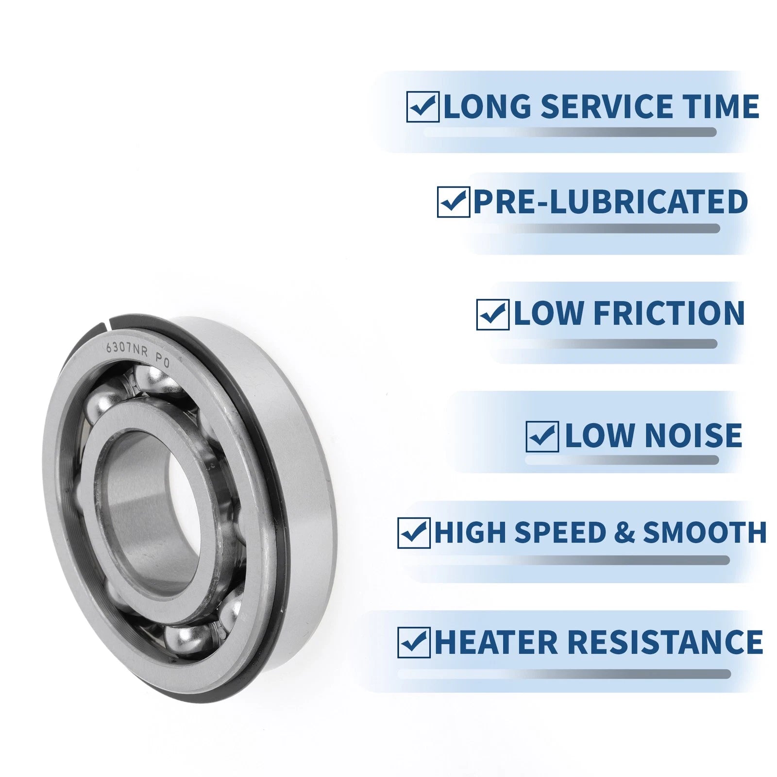 6307NR Deep Groove Ball Bearing for Scooter Skateboard Wheel (P0 35x80x21mm)