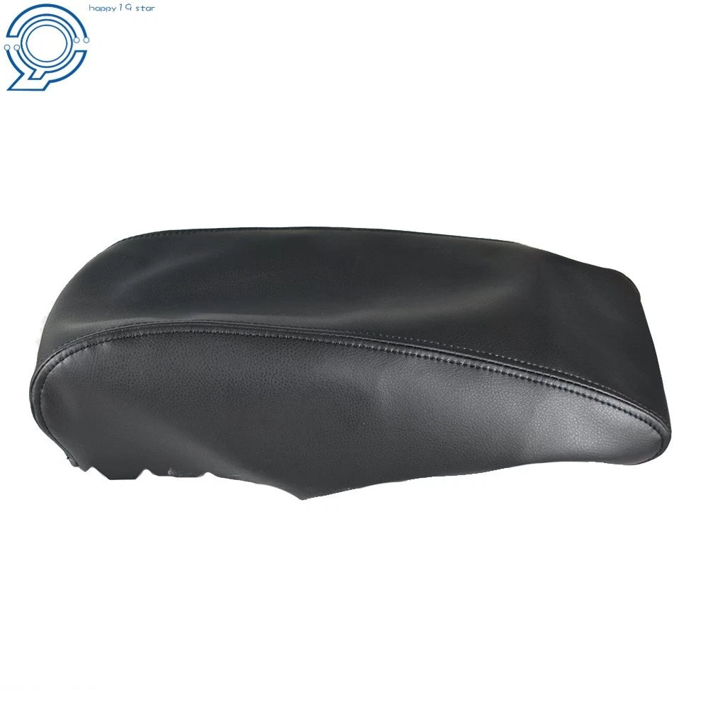 Black Leather Center Console Lid Armrest Cover for Jeep Grand Cherokee (2011–2019)