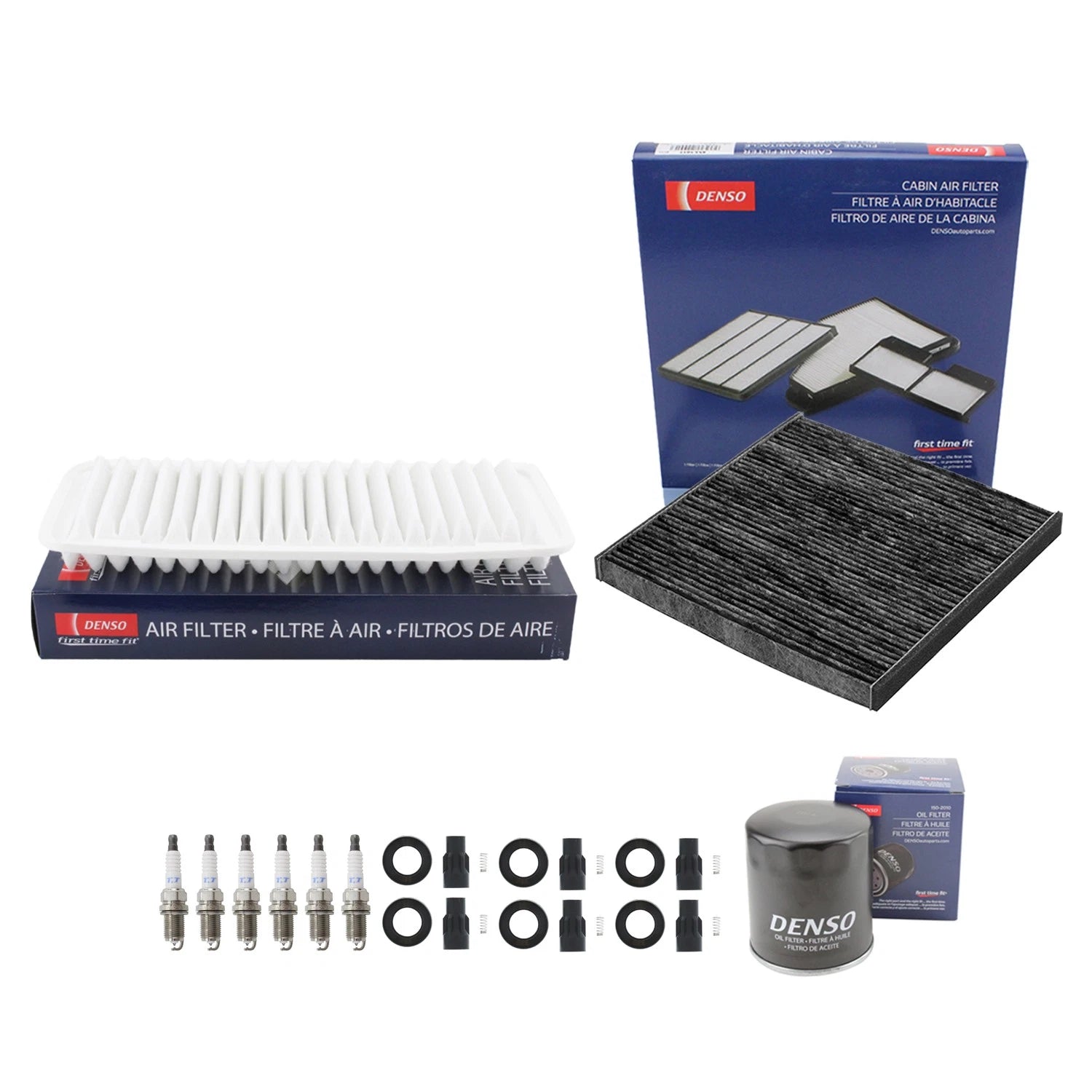 Denso Tune Up Kit 6 Spark Plug Boots for Lexus RX400h (2006–2008)