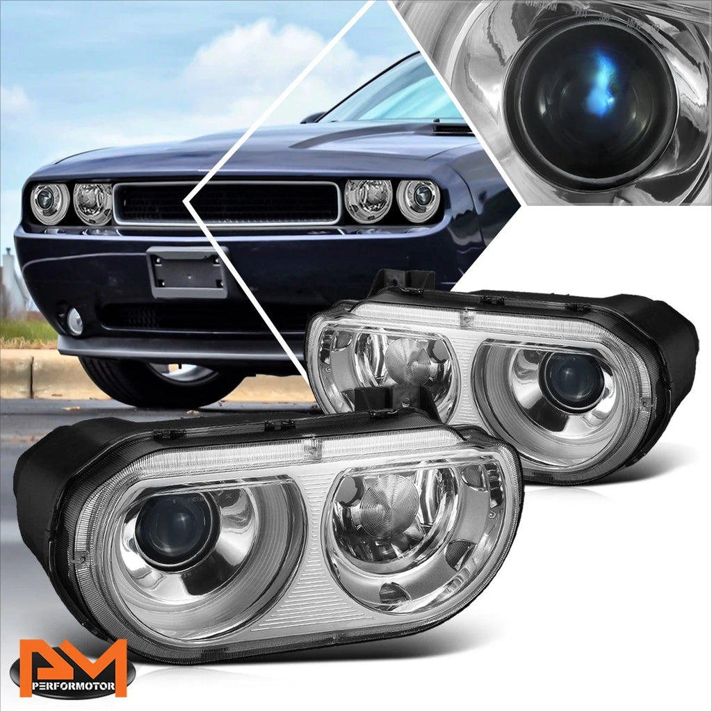 HID Projector Headlights for Dodge Challenger (2008–2014) Lmap Chrome Housing