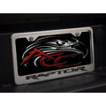 Stainless Steel Plate Frame w/"Raptor" Logo for 2010-2014 Ford F-150 Raptor