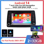 7" Carplay Stereo GPS Navigation Head Unit for Fiat Panda (2003-2012)