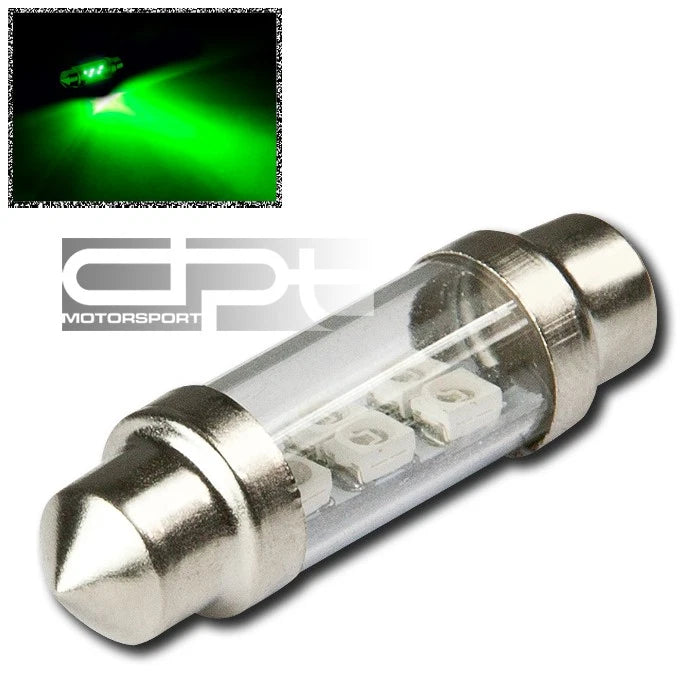 6X 11x39mm 6 SMD 5050/3528 12V Bright Green LED Dome/Trunk Light for