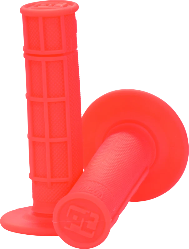 ProTaper 1/2 Waffle Grips for Motorcycle (Neon Red)