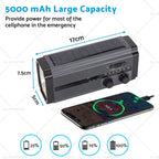 Solar Hand Crank Radio with 5000mAh Power Bank and Flash Light